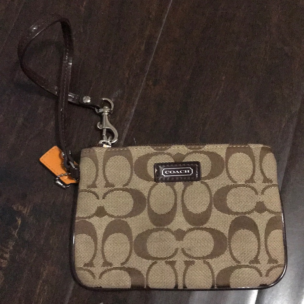 Coach cloth wristlet